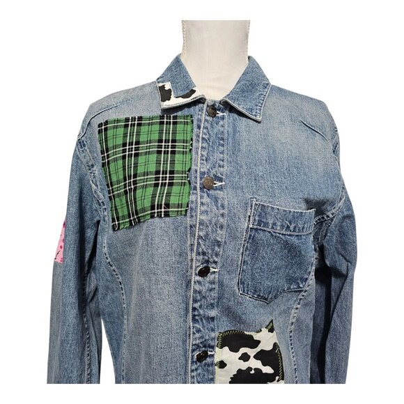 Upcycled Oversized Jean Jacket Medium - Picture 4 of 8